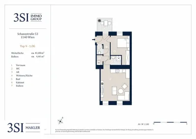 2-Zimmer-Wohnung kaufen in Wien – 41 m², € 254.000 – Bild 15 von 15