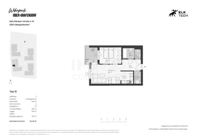 2-Zimmer-Wohnung mieten in Sankt Pölten Land – 53,49 m², € 779 – Bild 2 von 8