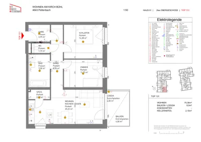 3-Zimmer-Wohnung mieten in Kirchdorf an der Krems – 75,56 m², € 1.002 – Bild 7 von 7