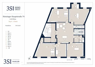 5-Zimmer-Gewerbeimmobilie kaufen in Wien – 169 m², € 765.000 – Bild 14 von 14