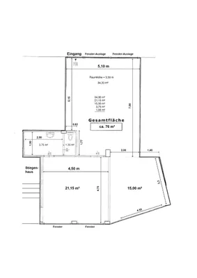 3-Zimmer-Gewerbeimmobilie mieten in Salzburg Stadt – 76 m², € 1.500 – Bild 5 von 30