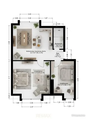3-Zimmer-Wohnung kaufen in Voitsberg – 59 m², € 57.900 – Bild 14 von 14