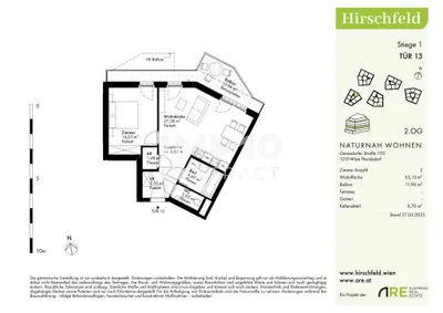 2-Zimmer-Wohnung kaufen in Wien – 53,13 m², € 302.000 – Bild 7 von 7
