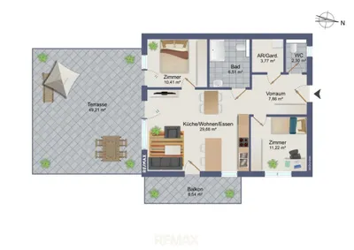 3-Zimmer-Wohnung kaufen in Graz-Umgebung – 71,75 m², € 299.000 – Bild 7 von 7