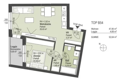 2-Zimmer-Wohnung mieten in Wien – 47,95 m², € 999 – Bild 19 von 19