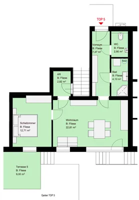 2-Zimmer-Wohnung mieten in Steyr-Land – 53 m², € 749 – Bild 1 von 2