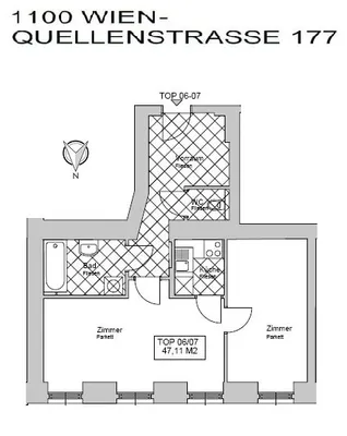 2-Zimmer-Wohnung kaufen in Wien – 47,11 m², € 126.000 – Bild 9 von 10