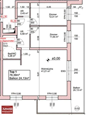 3-Zimmer-Wohnung mieten in Krems Land – 78,39 m², € 1.362 – Bild 7 von 7