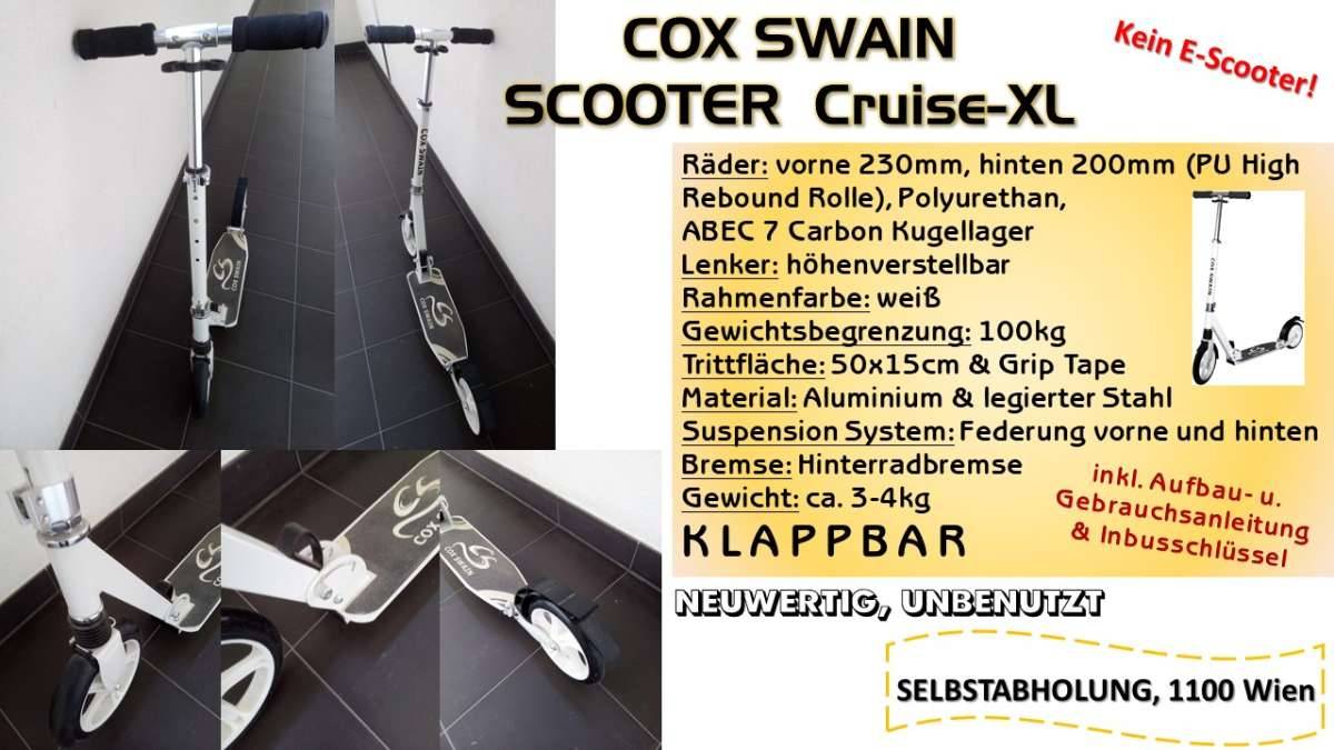COX SWAIN Scooter / Roller Cruise-XL weiß, unbenützt, KLAPPBAR (kein E-Scooter!)