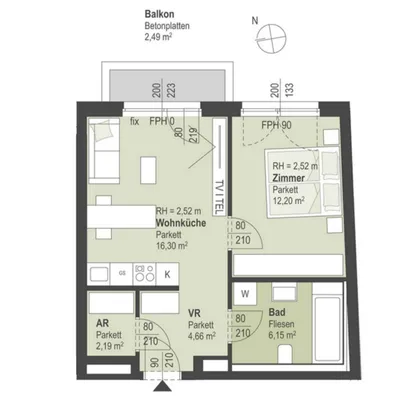 2-Zimmer-Wohnung kaufen in Wien – 42 m², € 289.400 – Bild 9 von 9