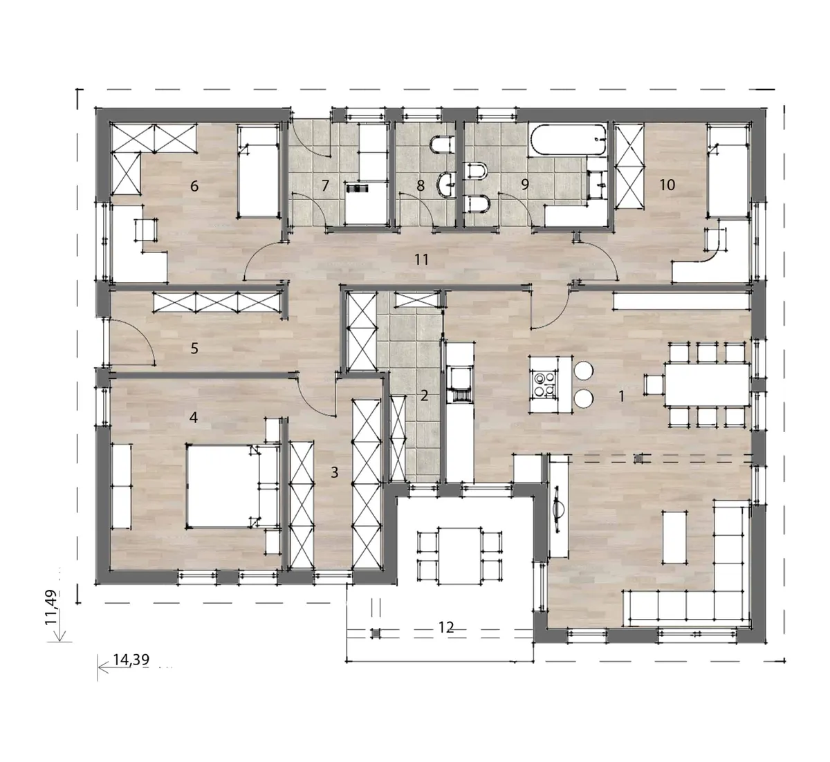 Kaufen statt Mieten Bungalow ab 222.000,- inkl. Fundament / Grundstück vorhanden - Widok 3