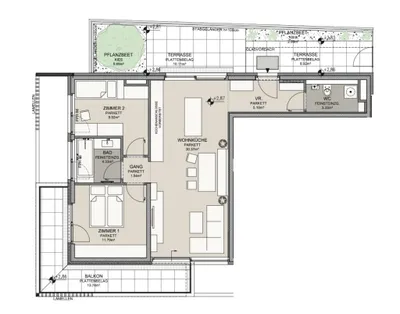 3-Zimmer-Wohnung mieten in Wien – 66,47 m², € 2.412 – Bild 8 von 8