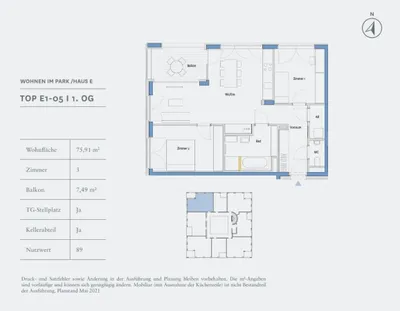 3-Zimmer-Wohnung kaufen in Graz – 75,91 m², € 380.000 – Bild 7 von 7