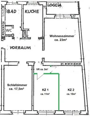 4-Zimmer-Wohnung mieten in Linz – 107 m², € 1.196 – Bild 9 von 9