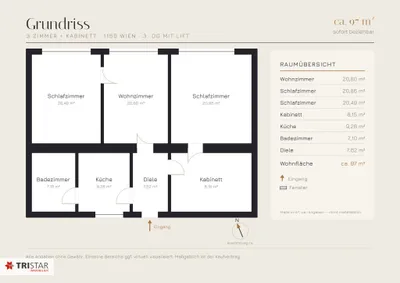 3-Zimmer-Wohnung kaufen in Wien – 97 m², € 349.000 – Bild 4 von 10
