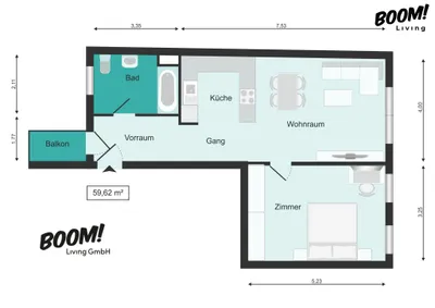 2-Zimmer-Wohnung kaufen in Wien – 59,62 m², € 476.000 – Bild 5 von 5