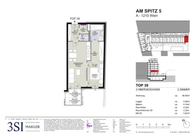 2-Zimmer-Wohnung kaufen in Wien – 48,65 m², € 284.700 – Bild 6 von 6