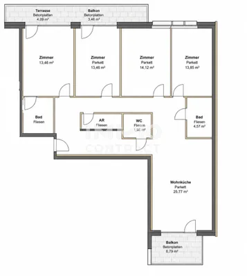 5-Zimmer-Wohnung kaufen in Wien – 117 m², € 714.700 – Bild 13 von 13