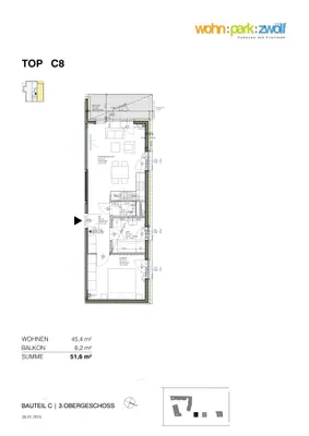 2-Zimmer-Wohnung mieten in Wien – 45,4 m², € 970 – Bild 16 von 18
