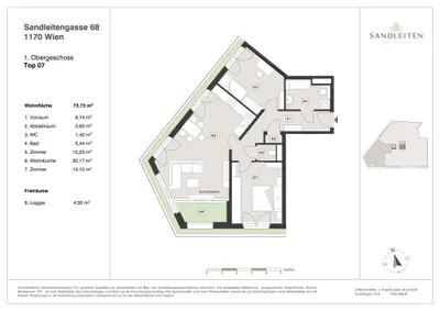 3-Zimmer-Wohnung kaufen in Wien – 73,73 m², € 539.000 – Bild 16 von 16
