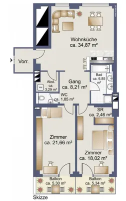 3-Zimmer-Wohnung mieten in Wien – 100 m², € 2.800 – Bild 16 von 16