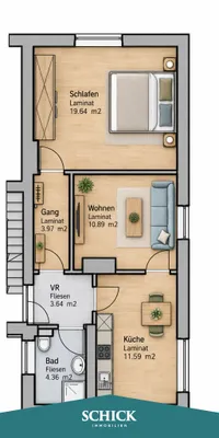 2-Zimmer-Wohnung mieten in Villach – 55 m², € 864 – Bild 17 von 17