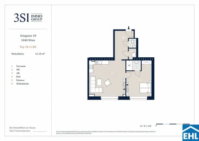 2-Zimmer-Wohnung kaufen in Wien – 61,2 m², € 580.000 – Bild 14 von 14