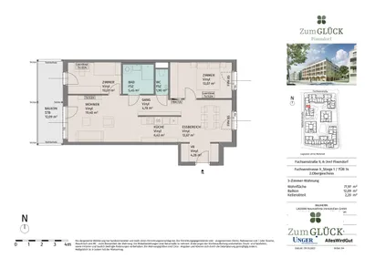 3-Zimmer-Wohnung mieten in Tulln – 77,97 m², € 1.130 – Bild 14 von 14