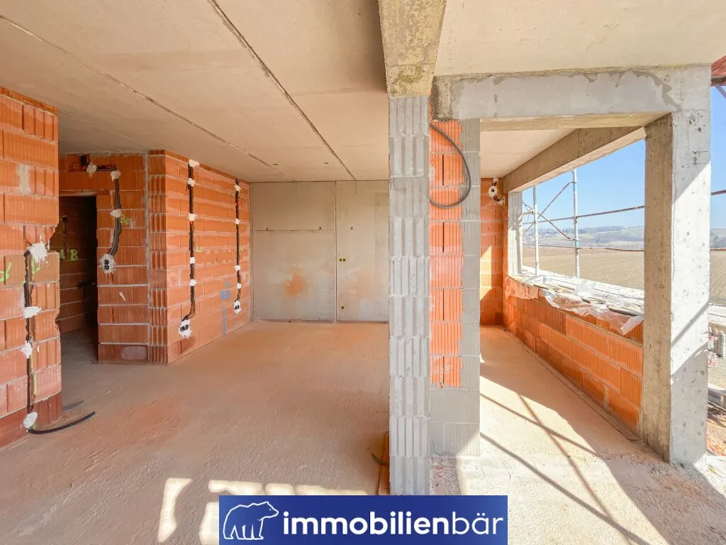 Helle Gartenwohnung mit 4 Zimmer und Carport - Jetzt Rohbau besichtigen! - Ansicht 2