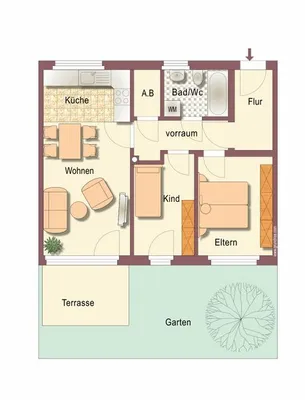 3-Zimmer-Wohnung mieten in Leibnitz – 59,68 m², € 728 – Bild 1 von 2