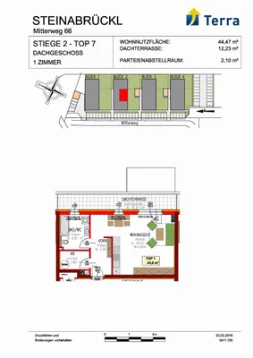 1-Zimmer-Wohnung mieten in Wiener Neustadt Land – 44,47 m², € 608 – Bild 6 von 6