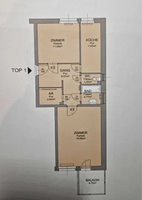 2-Zimmer-Wohnung mieten in Wien – 54,48 m², € 1.200 – Bild 14 von 14