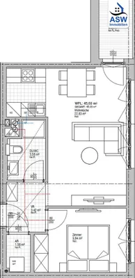 2-Zimmer-Wohnung mieten in Wien – 41 m², € 890 – Bild 7 von 7