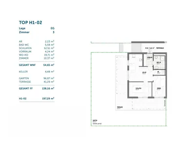3-Zimmer-Wohnung kaufen in Graz – 54,65 m², € 308.652 – Bild 4 von 8