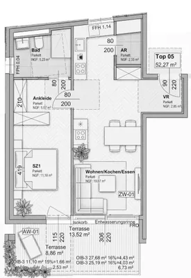 2-Zimmer-Wohnung kaufen in Salzburg Stadt – 52,27 m², € 565.000 – Bild 4 von 4
