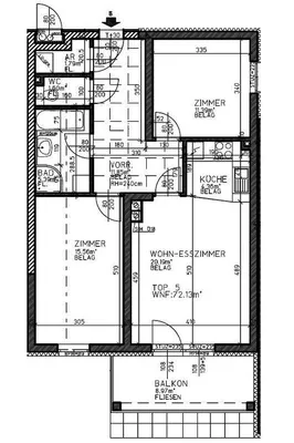 Wohnung mieten in Waidhofen an der Thaya – 72,13 m², € 734 – Bild 5 von 15