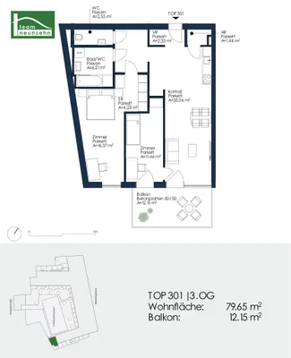 3-Zimmer-Wohnung mieten in Graz – 79,65 m², € 1.299 – Bild 25 von 25