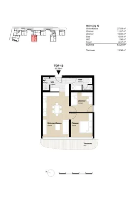 Wohnung kaufen in Graz – 63,28 m², € 327.600 – Bild 7 von 7