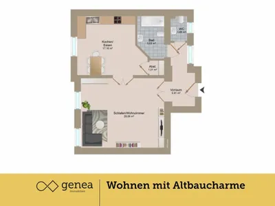 2-Zimmer-Wohnung mieten in Graz – 58,82 m², € 772 – Bild 2 von 13