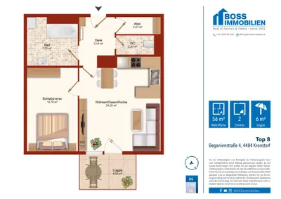 2-Zimmer-Wohnung mieten in Linz Land – 55,52 m², € 640 – Bild 15 von 15