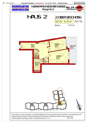 2-Zimmer-Wohnung kaufen in Klagenfurt – 51,49 m², € 220.000 – Bild 7 von 7