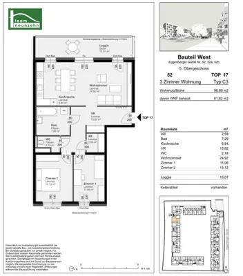 3-Zimmer-Wohnung mieten in Graz – 81,82 m², € 1.003 – Bild 16 von 16