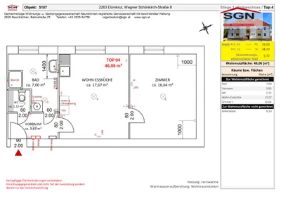 2-Zimmer-Wohnung mieten in Gänserndorf – 46,06 m², € 592 – Bild 6 von 6
