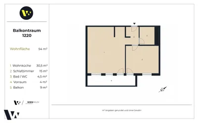 2-Zimmer-Wohnung kaufen in Wien – 54 m², € 299.000 – Bild 13 von 13