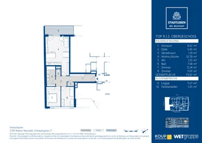 3-Zimmer-Wohnung kaufen in Wiener Neustadt – 79,92 m², € 332.000 – Bild 9 von 9