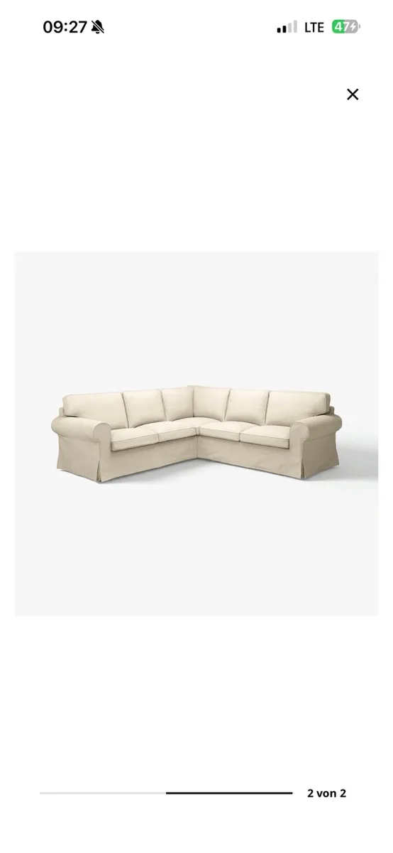IKEA EKTORP Ecksofa inkl. Hocker - Kilanda Hellbeige (Neuwertig), € 899,- (8401 Kalsdorf bei Graz)
