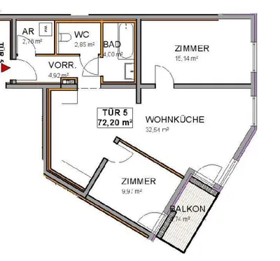 3-Zimmer-Wohnung kaufen in Wien – 71,87 m², € 369.000 – Bild 4 von 4