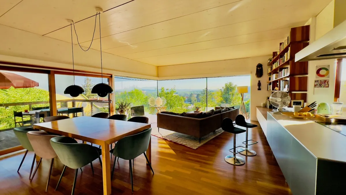 Wohnen über den Dächern von Klosterneuburg: Architektenhaus mit Garten und Fernblick - Ansicht 3