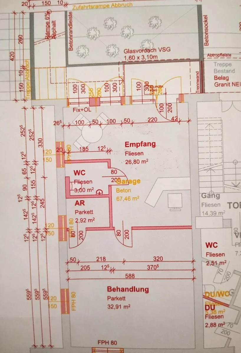 Praxisräume, Büro - neu eingerichtete Wohnung mit eigenem Eingang, 66,93 m² - Widok 2