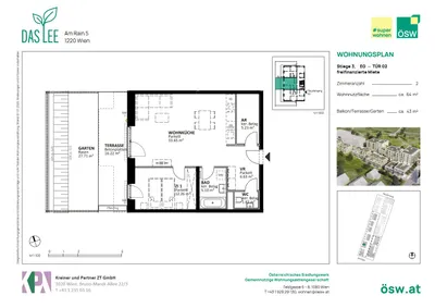 2-Zimmer-Wohnung mieten in Wien – 65,59 m², € 1.351 – Bild 1 von 5